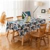 Farfallarossa Pechino - Tovaglia Antimacchia Rettangolare Bianco/Blu / 140x180CM