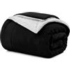 Farfallarossa Termico - Coperta Sherpa 480GSM Nero / 210x240cm (Matrimoniale)