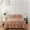 Farfallarossa Rose Garden - Set Copripiumino in Microfibra di Poliestere Matrimoniale 240x220cm (2 Federe 50x80)