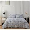 Farfallarossa Giungla Celeste - Set Copripiumino in Microfibra di Poliestere Matrimoniale 250x200cm (2 Federe 50x80)