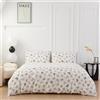 Farfallarossa Estate delle Farfalle - Set Copripiumino in Microfibra di Poliestere Matrimoniale 240x220cm (2 Federe 50x80)