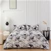 Farfallarossa Marmo Fluente - Set Copripiumino in Microfibra di Poliestere Matrimoniale 240x220cm (2 Federe 50x80)