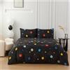 Farfallarossa Oltre le Stelle - Set Copripiumino in Microfibra di Poliestere Matrimoniale 250x200cm (2 Federe 50x80)