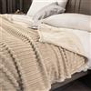 Farfallarossa Texture - Plaid di Velluto Corallo A Coste 280GSM Verde Scuro / 130x160cm (Divano)
