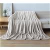 Farfallarossa Unique - Plaid Flanella Jacquard Sfumata 240GSM Beige 1 / 210x240cm (Matrimoniale)