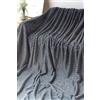 Farfallarossa Unique - Plaid Flanella Jacquard Sfumata 240GSM Grigio Scuro / 210x240cm (Matrimoniale)