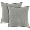 Farfallarossa Basic - Copricuscino Tinta Unita Lino 1 Pz Grigio Chiaro / 42x42cm 1PZ