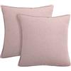 Farfallarossa Basic - Copricuscino Tinta Unita Lino 1 Pz Rosa / 42x42cm 1PZ