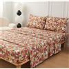Farfallarossa Rose Garden - Completo letto lenzuola in Microfibra di Poliestere Singolo 90x200cm+30cm (1 Federa 50x80)