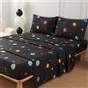 Farfallarossa Oltre le Stelle - Completo letto lenzuola in Microfibra di Poliestere Singolo 90x200cm+30cm (1 Federa 50x80)