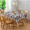 Farfallarossa Venezia - Tovaglia Antimacchia Rettangolare Bianco/Caffe / 140x140CM