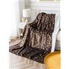Farfallarossa Warm - Coperta Sherpa a Doppia Strato con Dettagli dorati 440GSM 130x160cm (Divano)