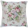 Generico Federa Cuscino Primaverile, Fiori, Rose, in Gobelin, dimensione 45x45cm (Rosa)