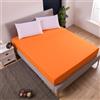 Highdi Lenzuola con Angoli Matrimoniale in Microfibra profondità 25cm, Colore Puro Elasticizzati Lenzuolo con Angoli Singolo per Bambini e Adulti (160X200X25cm,Arancione)