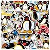 TUIOBUN 50 adesivi Pingu per moto, frigorifero, bicicletta, bagagli, smartphone, skateboard, laptop, paraurti, auto, simpatici animali impermeabili, in vinile, regalo per adulti