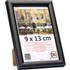 3-B - Cornice portafoto modello Maui in nero - 9 x 13 cm - con vetro acrilico