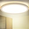 LEZOE Plafoniera LED Soffitto 18W, Lampada da Soffitto LED Moderno 4000K 1800LM Plafoniera Bagno Plafoniere da Ufficio Luce Soffitto per Camera da Letto Cucina Soggiorno Balcone 22CM