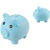I-TOTAL® - Salvadanaio Divertente Decorativo/Portamonete in Plastica - Idea Regalo (MAIALINO JACKPOT) (LIGHT BLUE PIGGY)