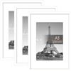 upsimples Cornice A3, Confezione da 3 Cornici portafoto Bianco, Formato 29,7 x 42 cm, Con Supporto Orientamento Orizzontale o Verticale, Cornici per Ppuzzle, Parete, Poster, Diploma Universitario