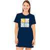 United Labels - Camicia da notte Snoopy dei Peanuts per donna - Pigiama da notte a maniche corte, blu, Blu, XL
