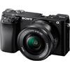 Sony Alpha 6100 Kit Fotocamera Digitale Mirrorless con Obiettivo Intercambiabile SELP 16-50mm, Sensore APS-C, Video 4K, Real Time Eye AF, Real Time Tracking, ILCE6100AB + SELP16502B, Nero