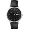 Lacoste Orologio Analogico al Quarzo da Uomo Collezione MOON con Cinturino in Pelle Nero - 2011016