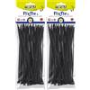 TENAX FIX-TIE L Fascette Multiuso in Plastica Lunghezza 20 cm Nero, Confezione da 100 pezzi