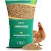Agrarzone Mangime Biologico per Galline Ovaiole Farina 25 kg - Mangime a base di semi privo di polvere per galline e galline ovaiole - Mangime per galline privo di OGM