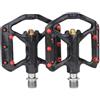 Sgxbos Pedale per bicicletta con costruzione in carbonio e asse in titanio, ultraleggero, 3 cuscinetti, antiscivolo per bici da strada, MTB e Brompton