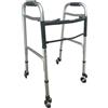 HEALTH Medical Fab Deambulatore pieghevole in allumino, con 4 ruote piroettanti