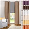 heimtexland ® Tenda con Occhielli, in Tinta Unita, Opaca ma traslucida, 245 x 140 cm, in Microfibra, con Bellissimo Effetto Leggero - Tenda Marrone Chiaro Typ117
