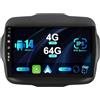 BXLIYER SXAUTO Android 14 IPS Autoradio Per Jeep Renegade (2015-2018) - 4G+64G - Senza fili Carplay & Android Auto - LED Camera + MIC - DAB Fast-boot Volante 360-CAM AHD DSP Bluetooth - 2 Din 9 Pollici