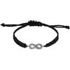 Kuzzoi 0206321719 - Bracciale da uomo con simbolo dell'infinito, altezza 20 mm, in nylon, lunghezza da 19 a 21 cm, regolabile