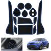 GAFAT Toyot-a C-HR/Hybrid 2016-2023 Tappetini Antiscivolo, CHR 2022 Tappetino in Gomma per Console Centrale, Portabicchieri, Porta per cuciture, Compatibili con Toyota C-HR Accessori (Blu)