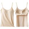 XWSM Canotte 2 in 1 Canottiere con Reggiseni Incorporati Biancheria Intima Imbottita for Le Donne Pigiama con Reggiseno Imbottito Camicie Canottiera (Color : Skin, Size : XXL/XX-Large)