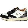 Alberto Guardiani guardiani Scarpe da Ginnastica, Pelle, Suola in Gomma da 3,5 cm, Bianche, Nere e Argento (Nero, Sistema Taglie Calzature EU, Adulto, Numero, Media, 38)