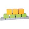 MOJE BAMBINO Pouf Morbidi per Scuola dell'Infanzia - Set 13 Pezzi - Diverse Altezze (15-25-35 cm)