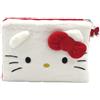 CYPBRANDS CyP Brands Hello Kitty, Sanrio, borsa da bagno, peluche, reversibile, Kuromi, colore: bianco e nero, prodotto ufficiale, Bianco/nero, Sanrio Hello Kitty - Beauty case peluche Hello