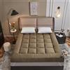 Generic Materasso da pavimento giapponese, morbido, portatile, pieghevole, futon, spesso, per letto singolo e matrimoniale, colore marrone, 180 x 200 cm