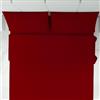 Corredocasa Completo Letto Set Lenzuola in Puro Cotone 100% Matrimoniale 2 Piazze Tinta Unita Lenzuola sopra, Lenzuolo sotto e 2 Federe - Biancheria da Letto, Made in italy (Bordeaux)