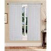 Tata Home Coppia Tende a Vetro per Finestra Semitrasparenti Cucina Tendine Bagno Ricamate per Interno Misura 70x150 cm Colore Grigio MOD. Ginella B1
