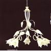 ILBOTTEGONE LAMPADARIO Classico in Ferro BATTUTO Sospensione 5 LUCI Shabby Chic