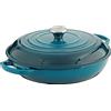 Le Creuset Tegame basso Evolution in ghisa vetrificata, Rotondo, diameter 30 cm, 3.2 l, Deep Teal, 21180306422430