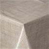 Schwar Textilien Tovaglia cerata, per giardino, per bricolage, in PVC, lavabile, tinta unita, con struttura in lino (beige, 130 x 260 cm, rettangolare)