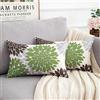 HomeStilez Copricuscini 30x50 Geometrica Decorativa Fiore Lino Federe Cuscini Marrone Verde e Grigio Moderno Quadrato Fattoria Copricuscino Divano per Soggiorno Divano Esterno Giardino Set di 2
