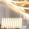 SUCIKORIO Striscia LED Neon 2 Metri, Silicone Strisce Led Esterno Impermeabile Ignifugo IP65 Flessibil Luci Led Camera da Letto 220V Luce Calda 3000K Tagliabile 120 LED/m LED Strip Con Interruttore