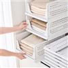 RMAN 3 set Organizer Armadio Pieghevoli Cassetti per Armadio Interno Plastica Organizer Vestiti Salvaspazio 80% Scatole Portaoggetti Impilabili per Jeans, T-shirt, Reggiseno, Pantaloni, Bianco