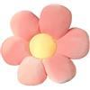 ACYOUNG Tatami, cuscino a forma di floreale, in peluche, per la cameretta dei bambini, per la casa, il divano (60 x 60 cm, rosa e giallo - a)
