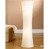 Trango Lampada da terra a di design in carta di riso *SWISS* 1229L *HANDMADE* Lampada da terra con paralume bianco incl. 2 lampadine LED E14 rotonda, altezza: 125 cm, lampada da soggiorno