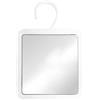 MIRRORVANA Specchio da doccia da appendere antiappannamento - superficie infrangibile con gancio girevole a 360° - specchio barba da bagno, 16 x 16 cm